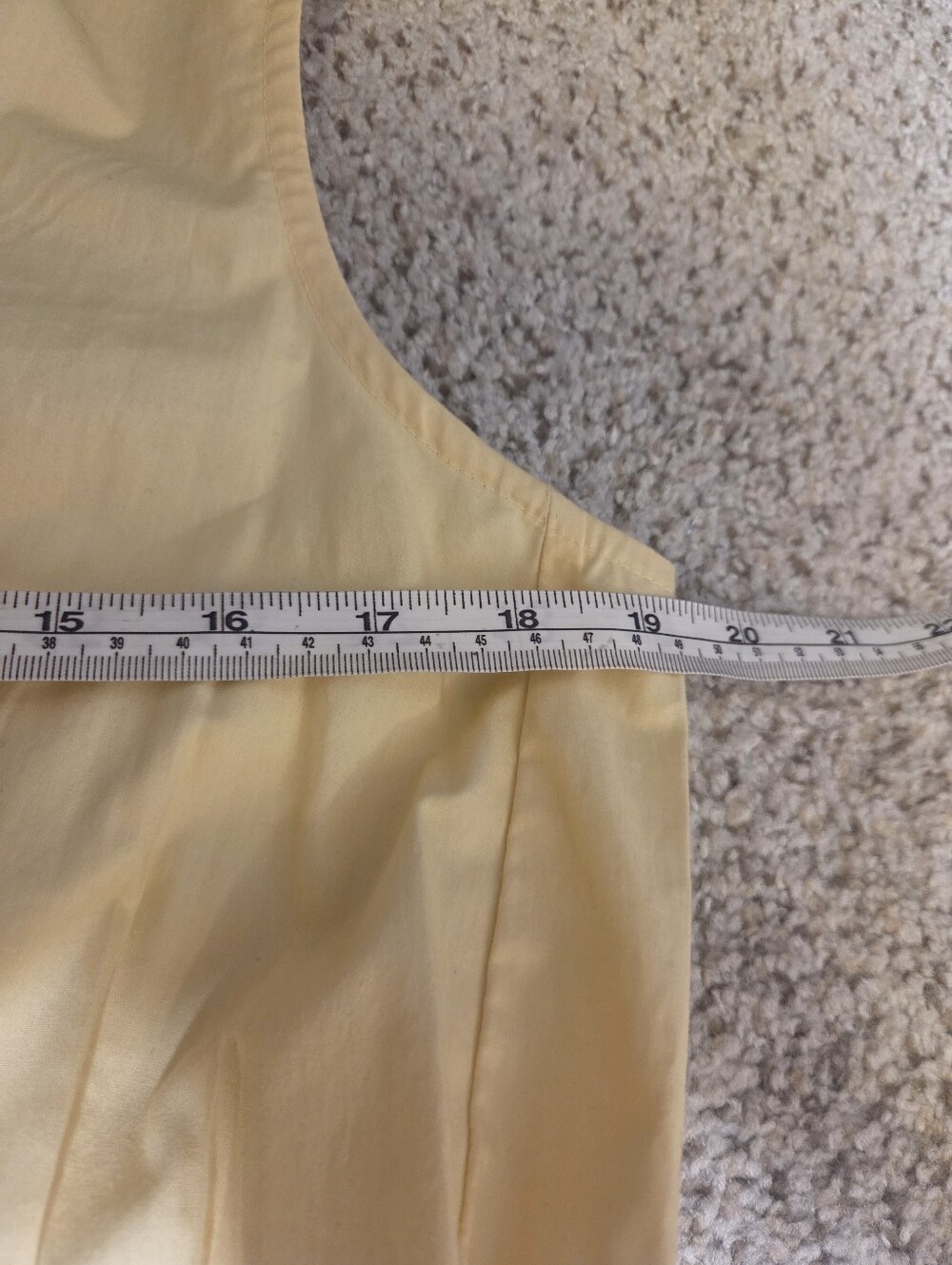 NWT Maeve Anthropologie Hailey Sleeveless V-Neck Pintuck Midi Dress Yellow Large - Picture 9 of 9